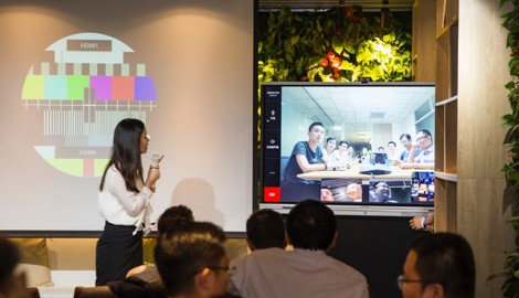 一跃成为联合办公“新宠”，，，MAXHUB与最近融资2亿的办伴打造出了“超能办公室”